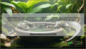 setting up snake water bowls