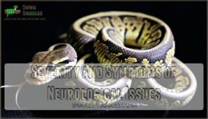 severity and symptoms of neurological issues