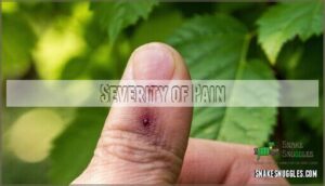 severity of pain