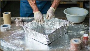 shaping the hide structure