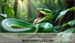 shedding and yawning