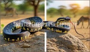 shorter lifespan in captivity