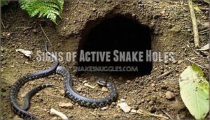 signs of active snake holes