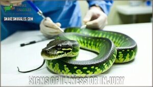 signs of illness or injury