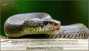 signs of parasites or infection