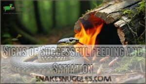 signs of successful feeding and satiation