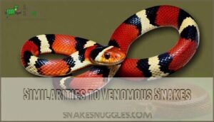 similarities to venomous snakes