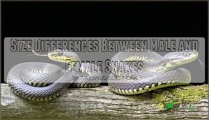size differences between male and female snakes