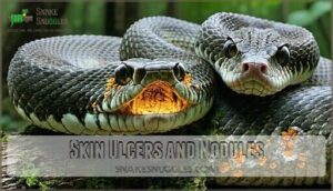 skin ulcers and nodules