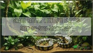 snake habitat with live plants