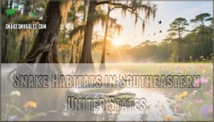 snake habitats in southeastern united states