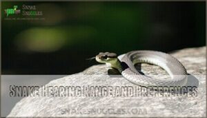 snake hearing range and preferences