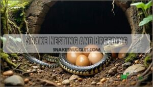 snake nesting and breeding