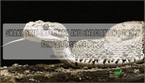 snake skin infection and emaciation