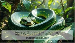 snake sleep adaptations