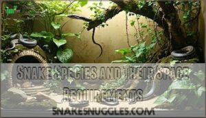 snake species and their space requirements