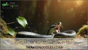 snake yawning and comfort