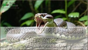 snake yawning as a defensive mechanism