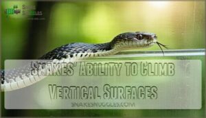 snakes' ability to climb vertical surfaces