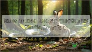 snakes feeding on rabbits