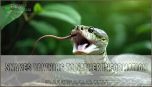 snakes yawning to gather information