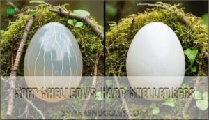 soft-shelled vs. hard-shelled eggs