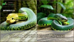 species-specific color changes