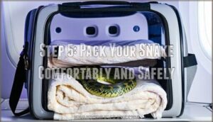 step 5: pack your snake comfortably and safely