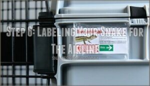 step 6: labeling your snake for the airline