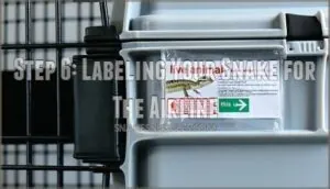 step 6: labeling your snake for the airline step 6: labeling your snake for the airline