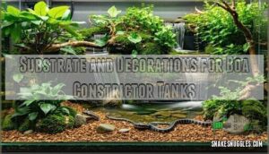 substrate and decorations for boa constrictor tanks