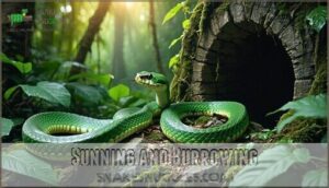 sunning and burrowing