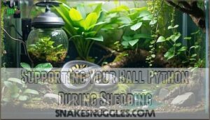 supporting your ball python during shedding