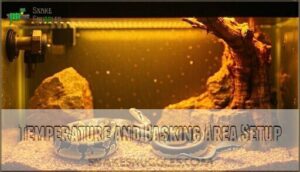 temperature and basking area setup