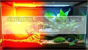 temperature, humidity, and lighting needs