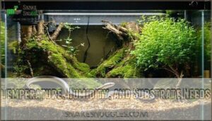 temperature, humidity, and substrate needs