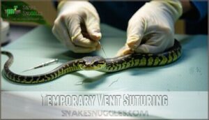 temporary vent suturing