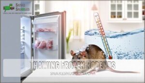 thawing frozen rodents