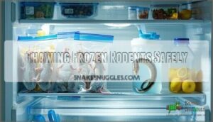 thawing frozen rodents safely