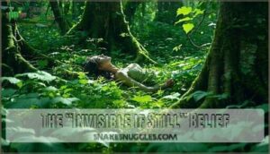 the “invisible if still” belief