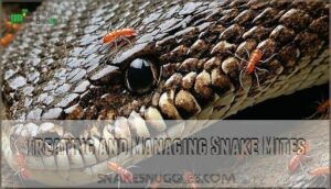treating and managing snake mites
