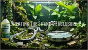 treating the snake’s enclosure