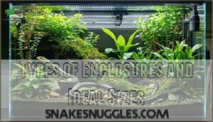 types of enclosures and ideal sizes