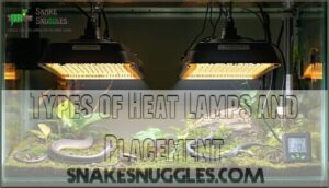 types of heat lamps and placement