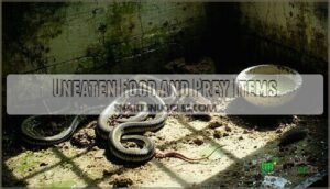 uneaten food and prey items
