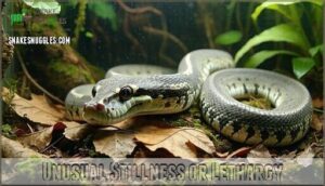 unusual stillness or lethargy
