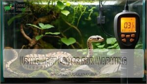 using heat lamps for warming