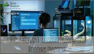 using online marketplaces and search filters