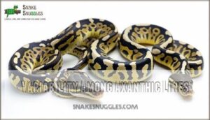 variability among axanthic lines