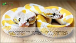 varieties of albino ball pythons